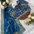 Blue Color embroidery sequence work Silk Saree