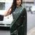 Green Color embroidery sequence work art silk saree