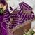Lavender Color embroidery sequence work Silk Saree