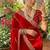 Red Color embroidery sequence work Silk Saree