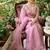 Light Pink Color embroidery beats work Silk Saree