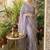 Light Purple Color embroidery beats work Silk Saree
