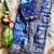 Blue Color zari weaving with embroidery work  viscose Saree