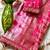 Rani Pink Color zari weaving with embroidery work  viscose Saree