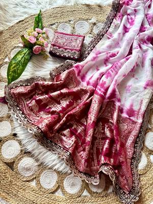 Wine Color zari weaving with embroidery work  viscose Saree 4