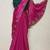 Gorgeous Chinon Saree With Amazing Zari Embroidery Border With And Contrast Blouse Piece