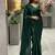 Green Color  hand embroidery beats work Silk Saree