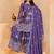 Light purple chinon silk party wear embroidery sharara suit