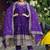 purple chinon silk party wear embroidery sharara suit