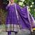 purple chinon silk party wear embroidery sharara suit