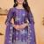 Light purple chinon silk party wear embroidery sharara suit