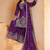 purple chinon silk party wear embroidery sharara suit