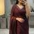 Maroon Color  hand embroidery beats work Silk Saree