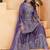 Light purple chinon silk party wear embroidery sharara suit
