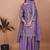 Light purple chinon silk party wear embroidery sharara suit