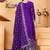 Purple  chinon silk party wear embroidery sharara suit set
