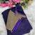 Purple Color  hand embroidery beats work Silk Saree