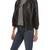 Women’s black perforated real lambskin leather bomber jacket