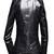 Women's lambskin black leather zipper jacket