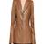 Women's lambskin brown leather formal blazer jacket