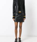 Women’s black lambskin real leather blazer jacket