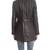 Women’s black quilted lambskin leather biker jacket longline moto coat