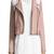 Women’s pink & white real leather biker jacket asymmetrical zip, stylish slim fit