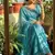 Blue Hand Khatli And Cutdana Butta Work And Border Aarco Art Silk Saree
