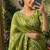 Green Color hand khatli and cutdana butta work and border aarco Silk Saree