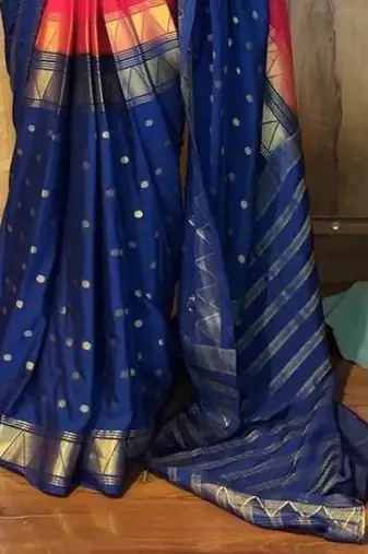 Nevy Blue Color  Zip And Go Saree  Silk Weaving  Saree