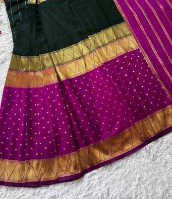  Rani Pink Color  Zip And Go Saree  Silk Weaving  Saree 2
