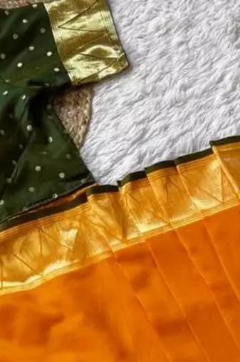 Green Color  Zip And Go Saree  Silk Weaving  Saree