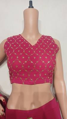 Trendy Pre-Draped Saree With Sequence Embroidered Stitched Blouse & Stylish Ruffle Sharara. Party,Wedding & Festive Wear 5