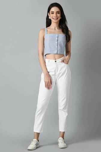 Regular fit self-design top