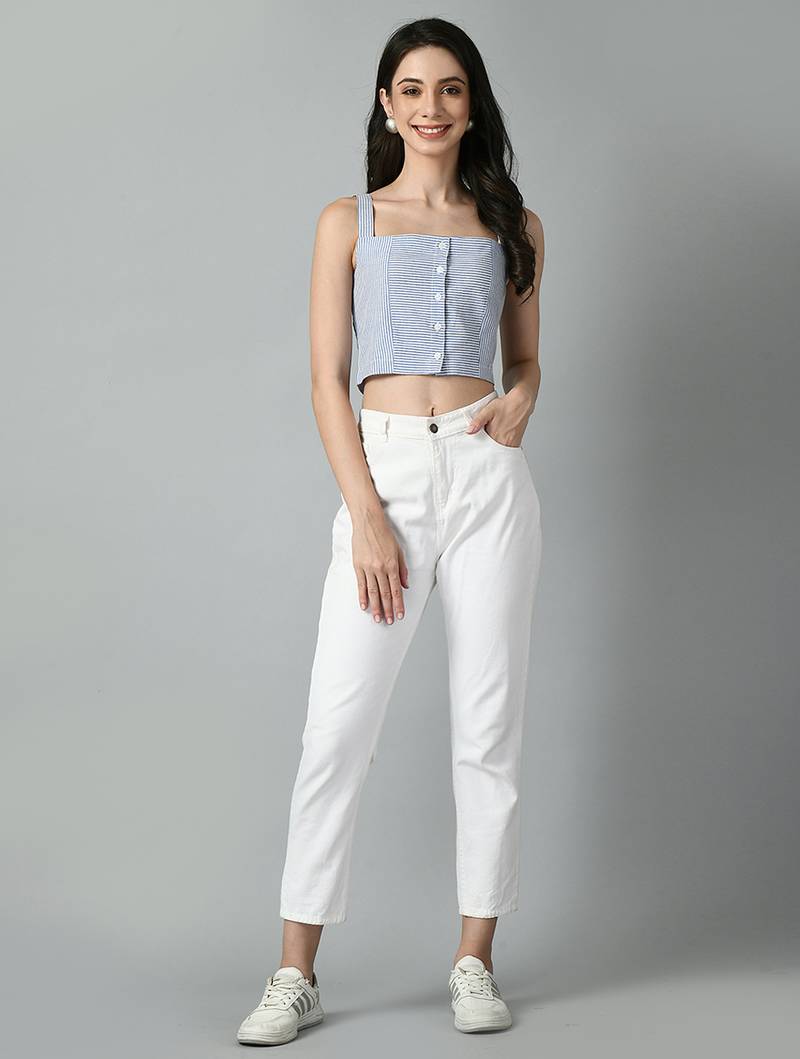 Regular fit self-design top