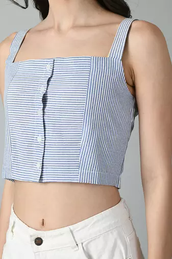 Regular fit self-design top