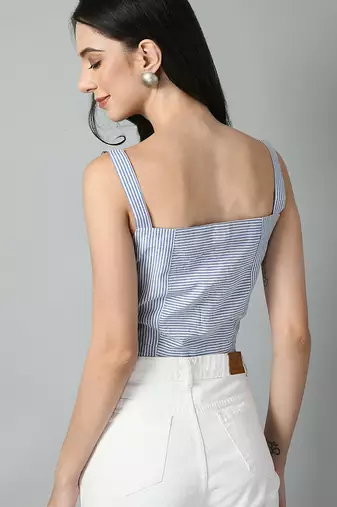 Regular fit self-design top