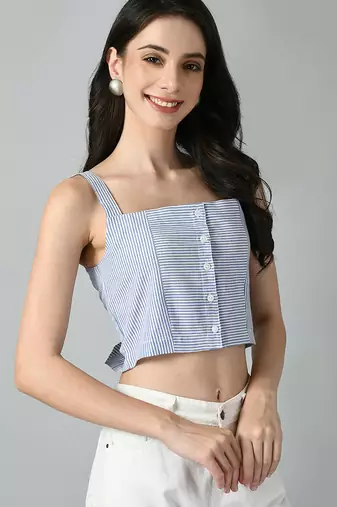 Regular fit self-design top