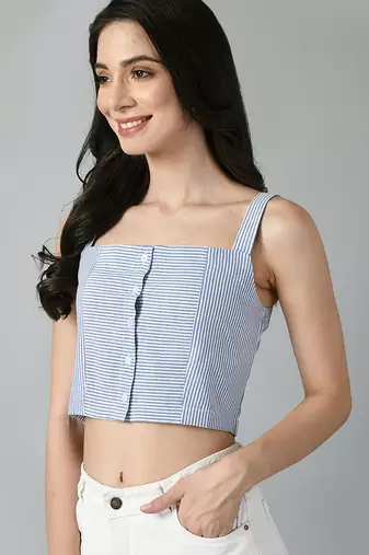Regular fit self-design top