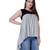 Women's striped high-low sleeveless dress top