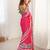 Chiffon digital print scallped border foil mirror work saree