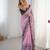 Chiffon digital print scallped border foil mirror work saree