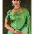 Mint green and emerald silk saree with traditional gold zari accents
