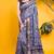 Navy blue contemporary basketweave print saree