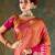 Vibrant pink & peach dual-tone banarasi saree