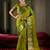 Green banarsi silk saree