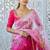 Pink Color Cut Dana Flower Work  Organza Saree