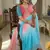 Blue Color hand work khatli cutdana moti work Silk Saree