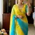 Yellow Green Color hand work khatli cutdana moti work Silk Saree