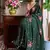 Green Color Cut Dana Flower Work  Georgette Saree